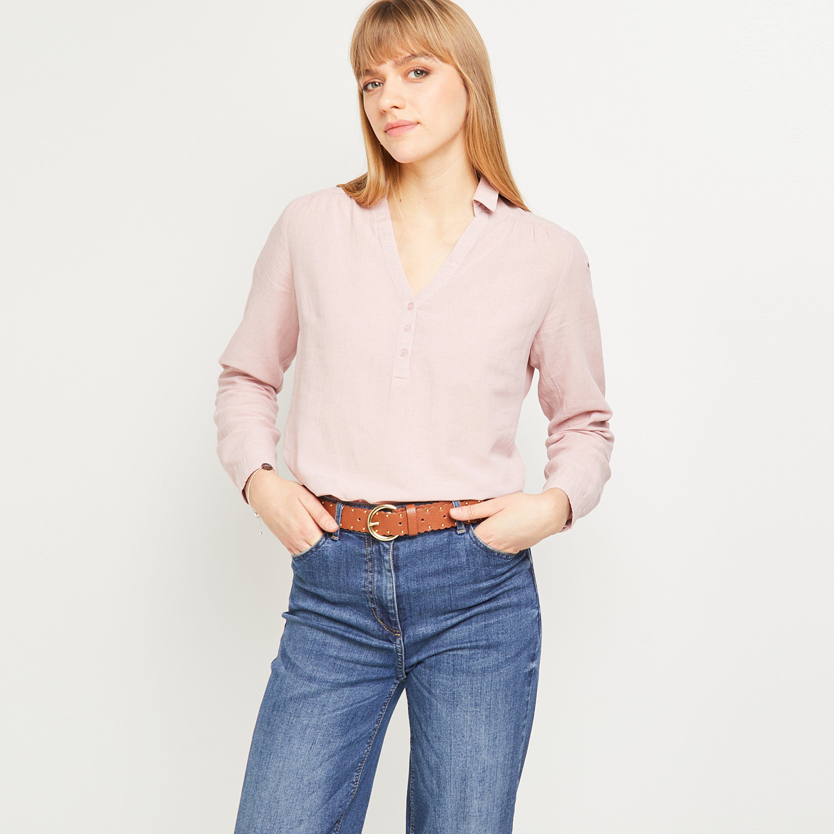 Lot De 2 Chemisiers Manches Longues Tao CFK Pour Fille 13/14 Ans - Coton, Occasion TB