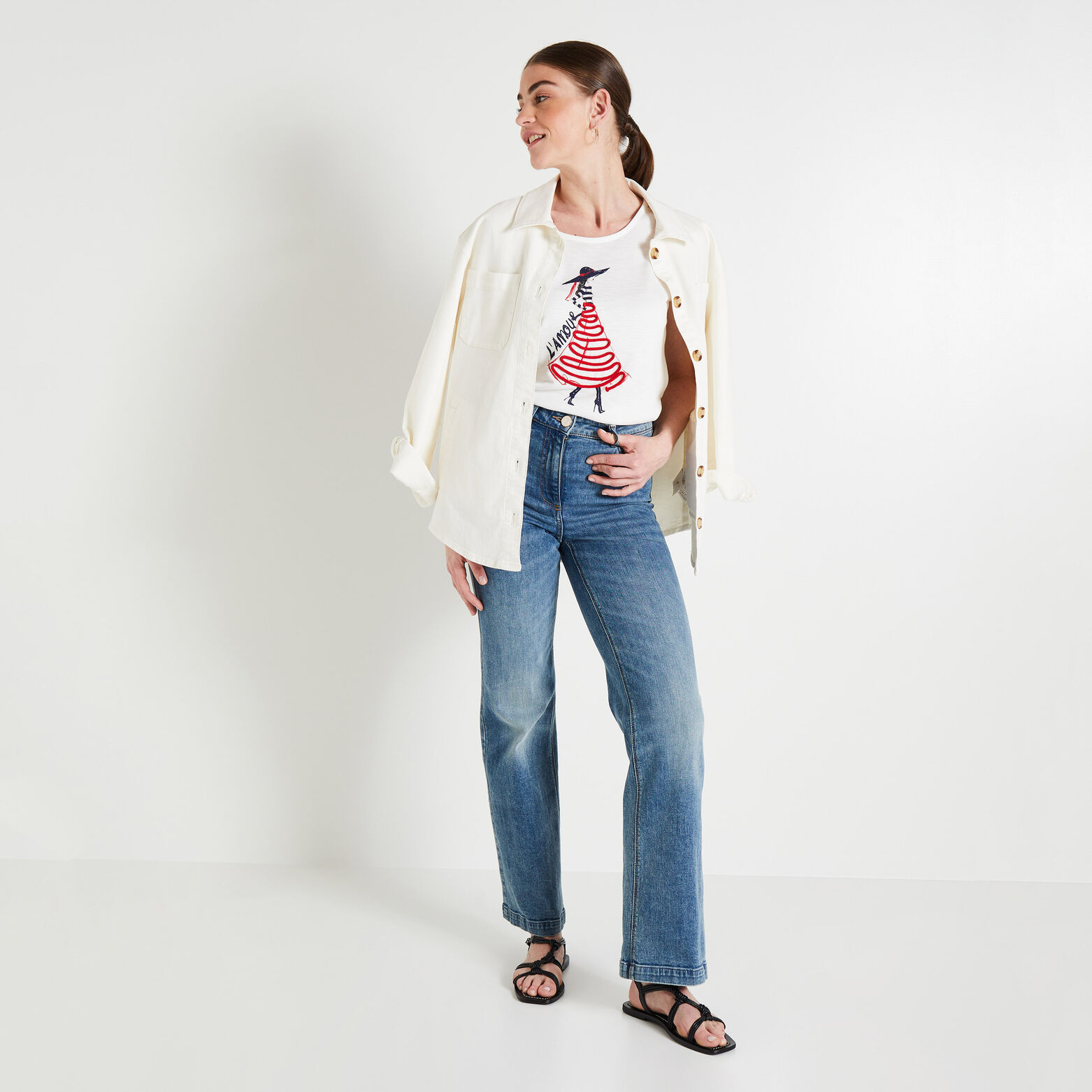 Tshirt print femme