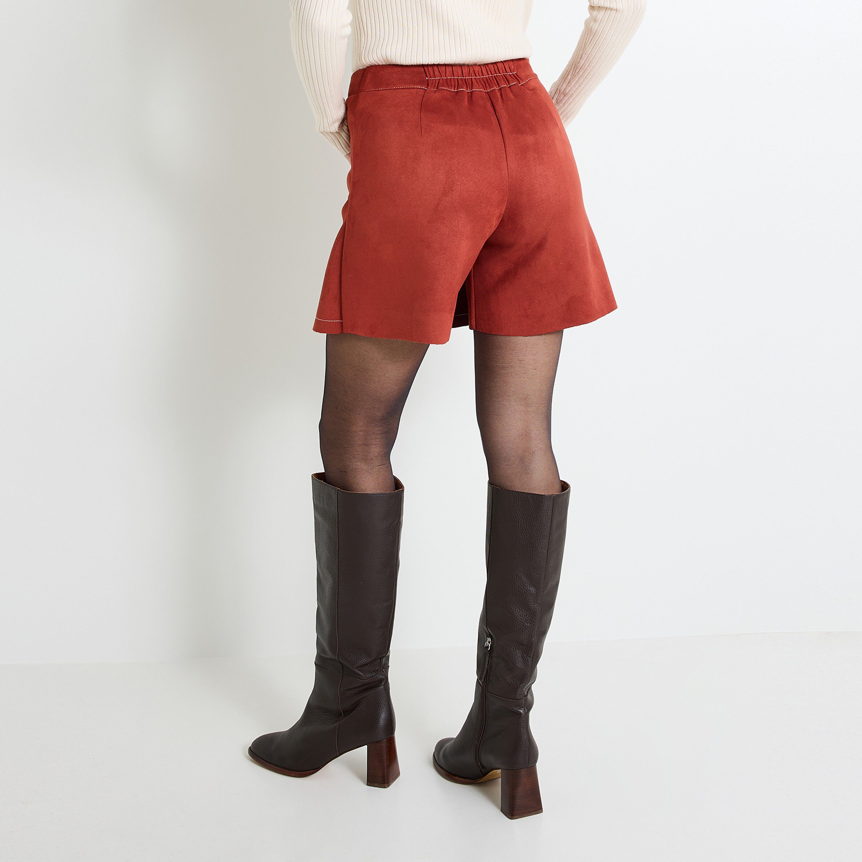 Jupe short su&eacute;dine femme
