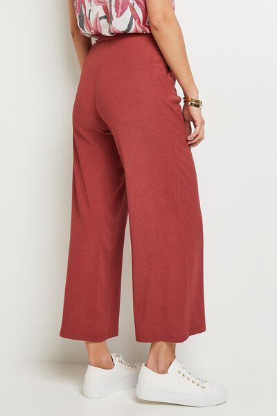 Pantalon raccourci fluide femme