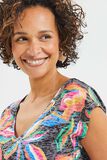 T-shirt fleuri femme