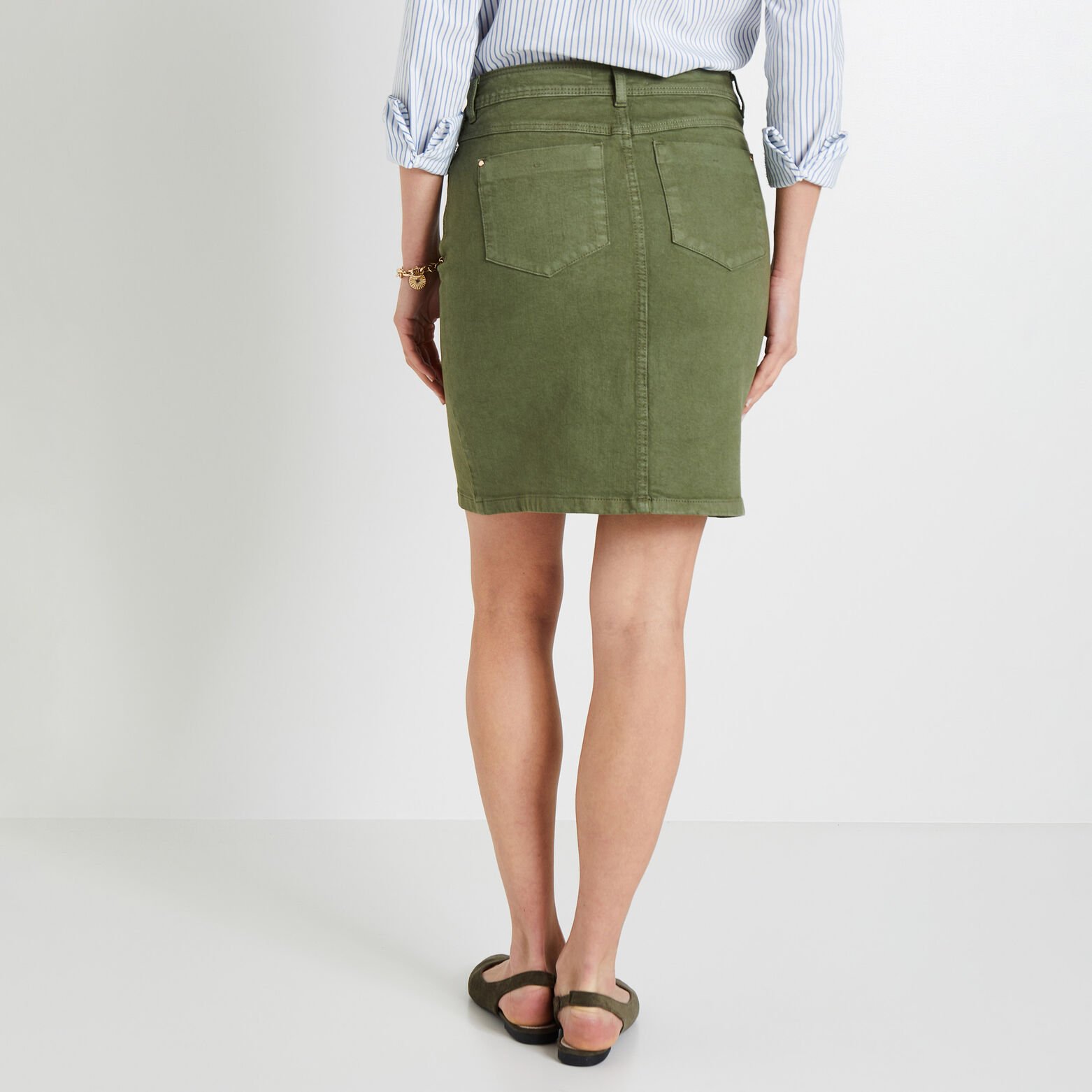 Jupe denim couleur femme