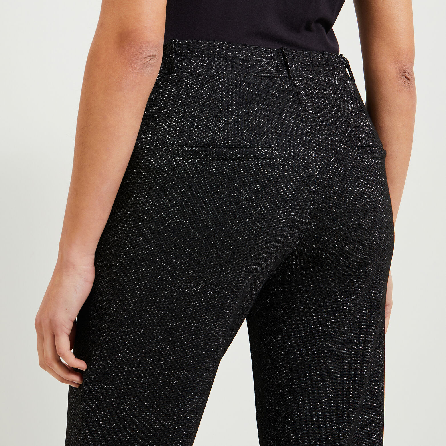 Pantalon large paillettes femme
