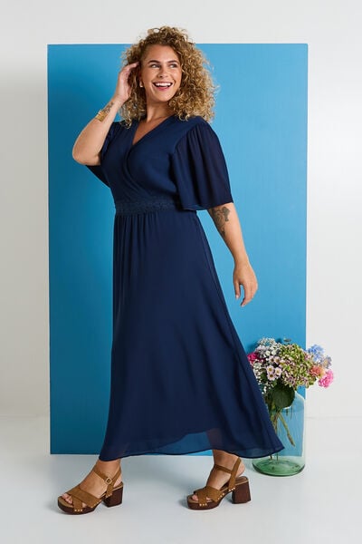 Robe longue cocktail à col V