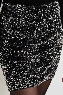 Jupe velours sequins femme