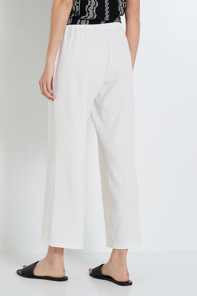 Pantalon creponné femme