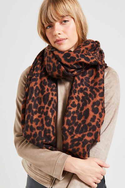Echarpe motif jaguar femme
