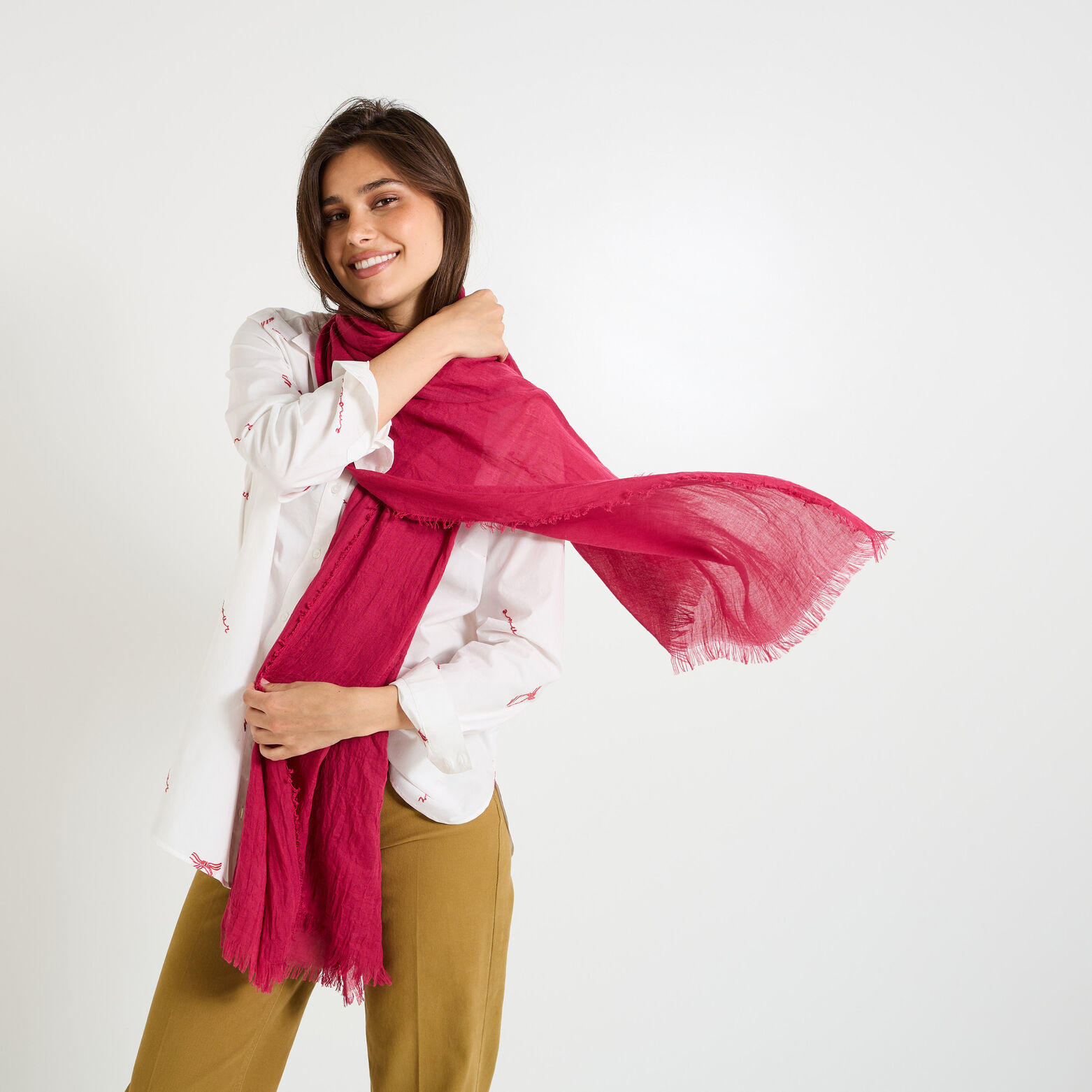 Étole unie légère femme