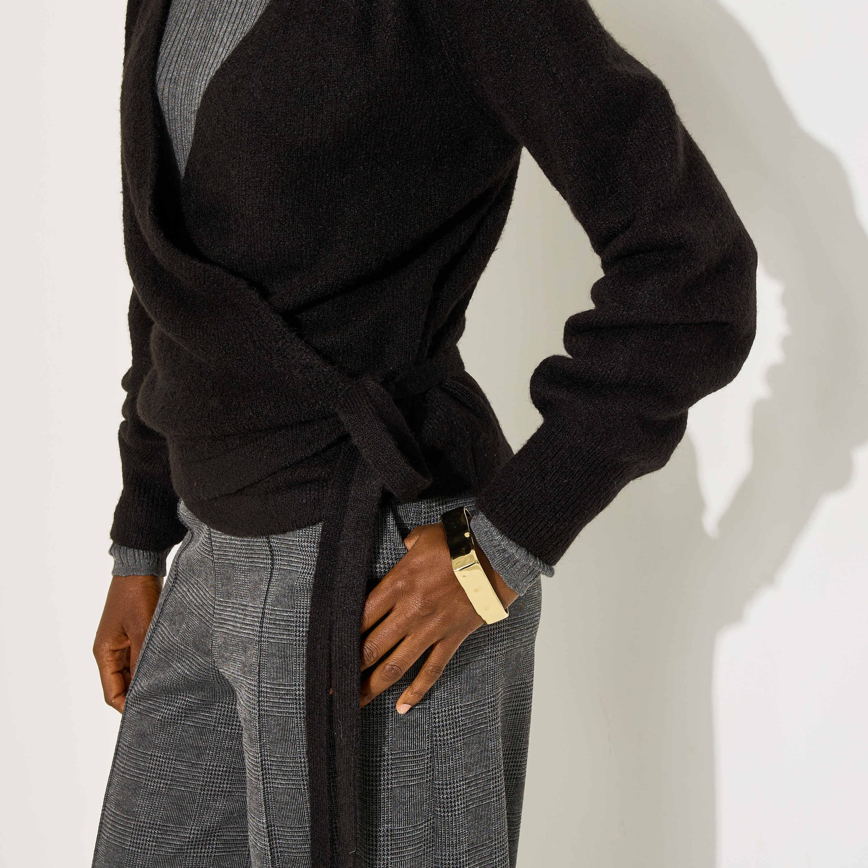 Gilet cache-c&oelig;ur en maille femme