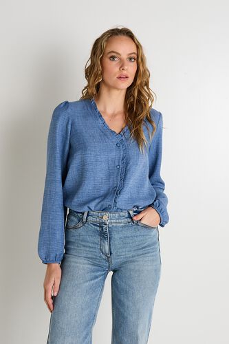 Chemise à volants femme