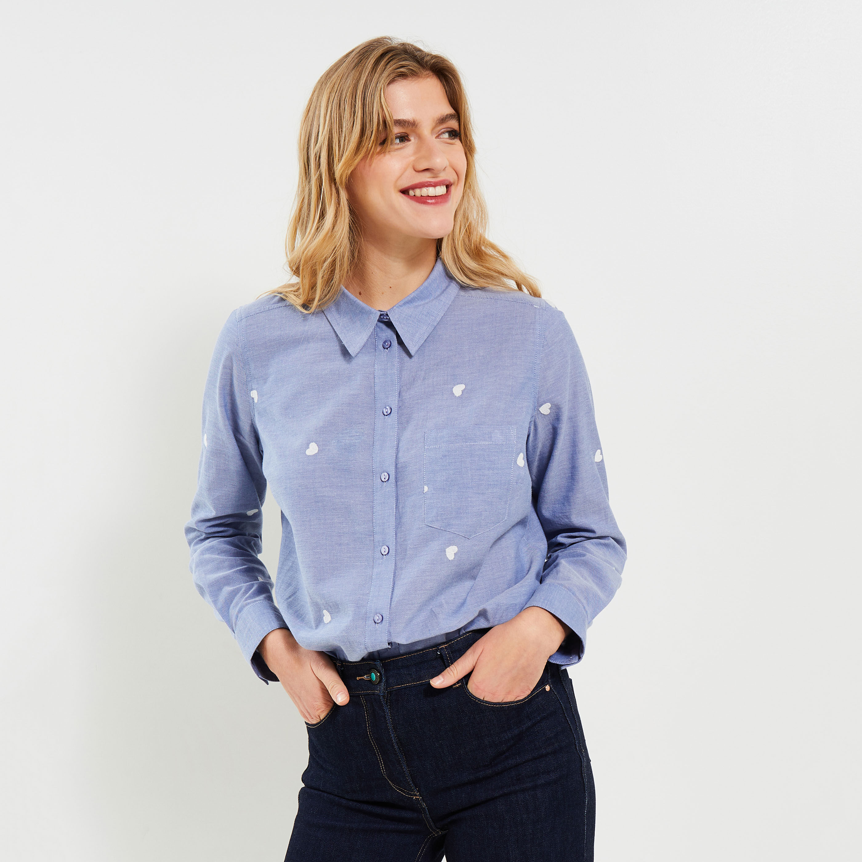 Chemise en chambray femme outlet