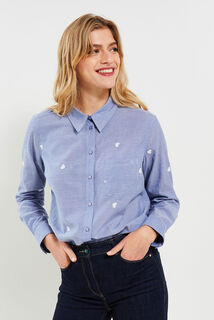 Chemise en chambray et motifs femme
