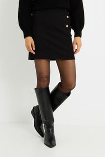 Jupe courte en maille taille élastiquée