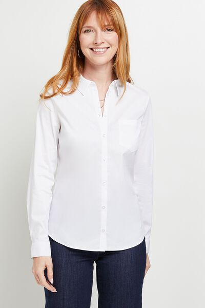 Chemise blanche unie femme