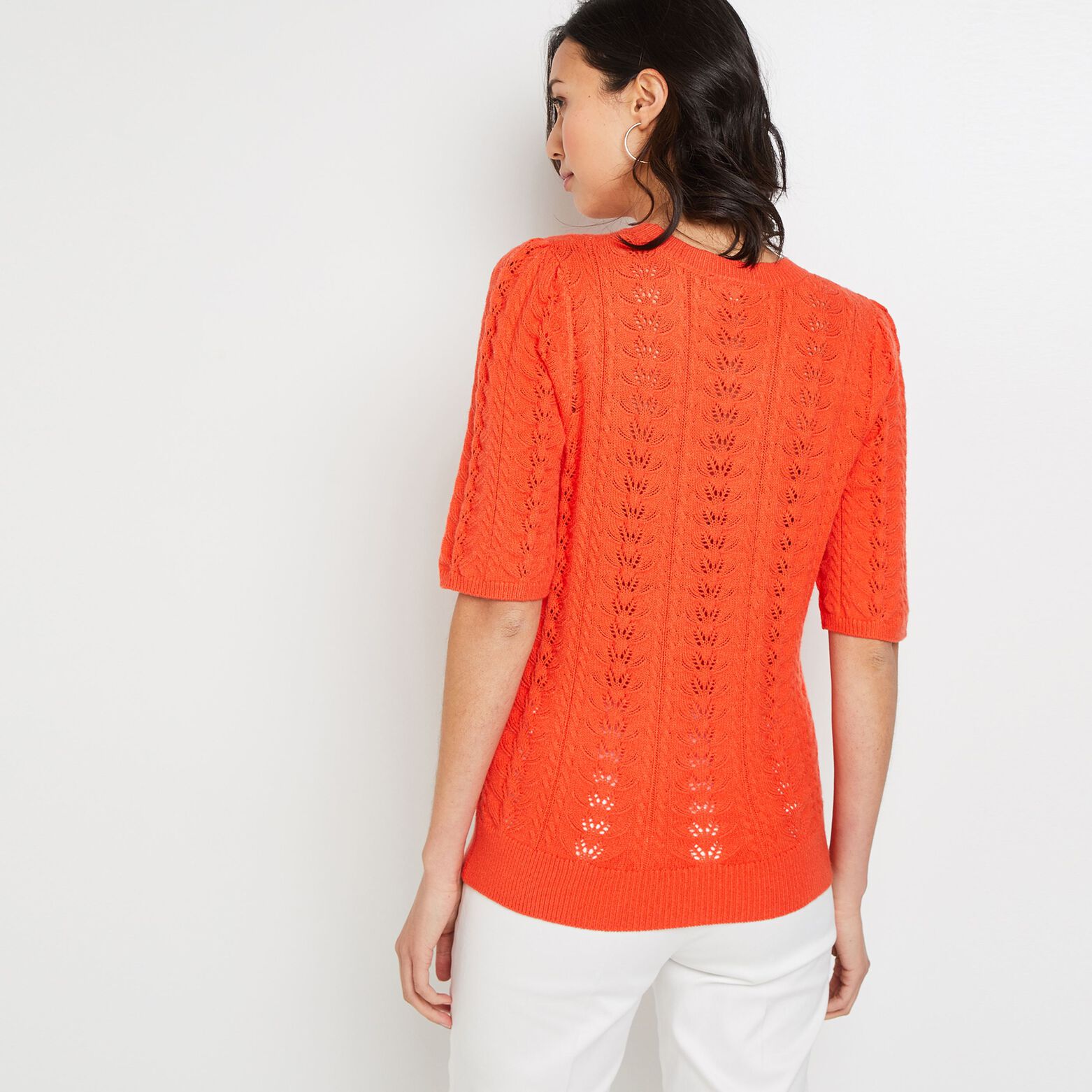 Pull manches courtes femme