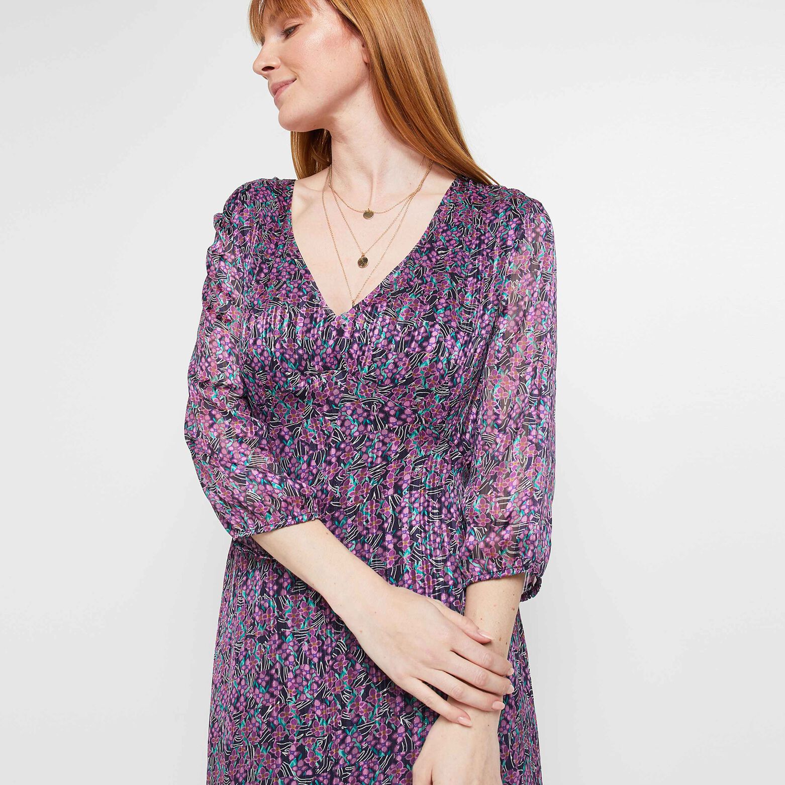 Robe longue imprimée femme