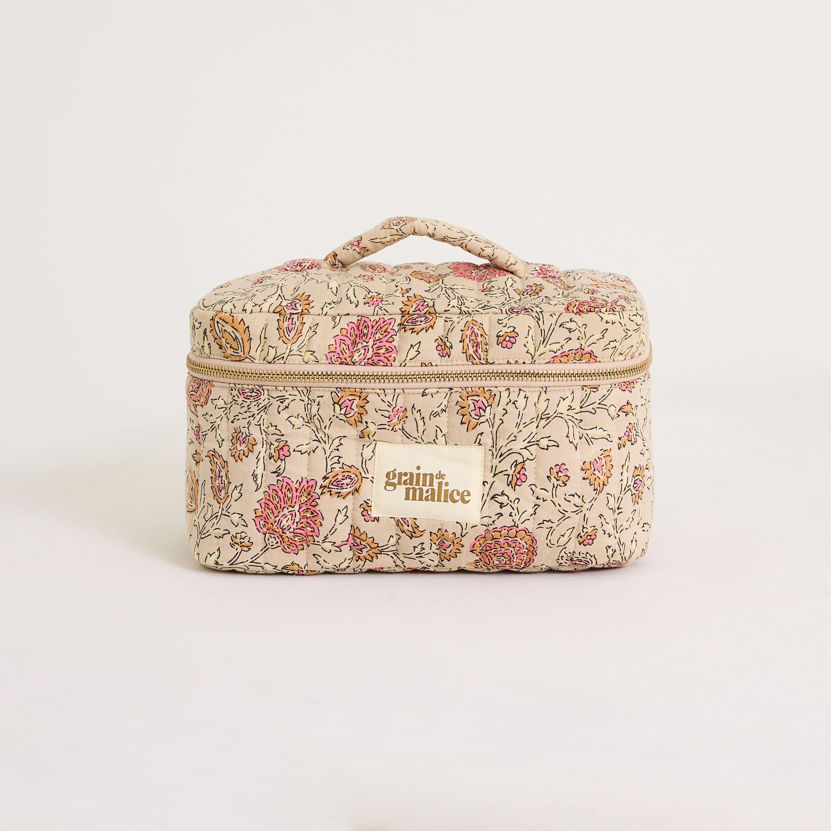 Trousse de voyage motif fleuri femme