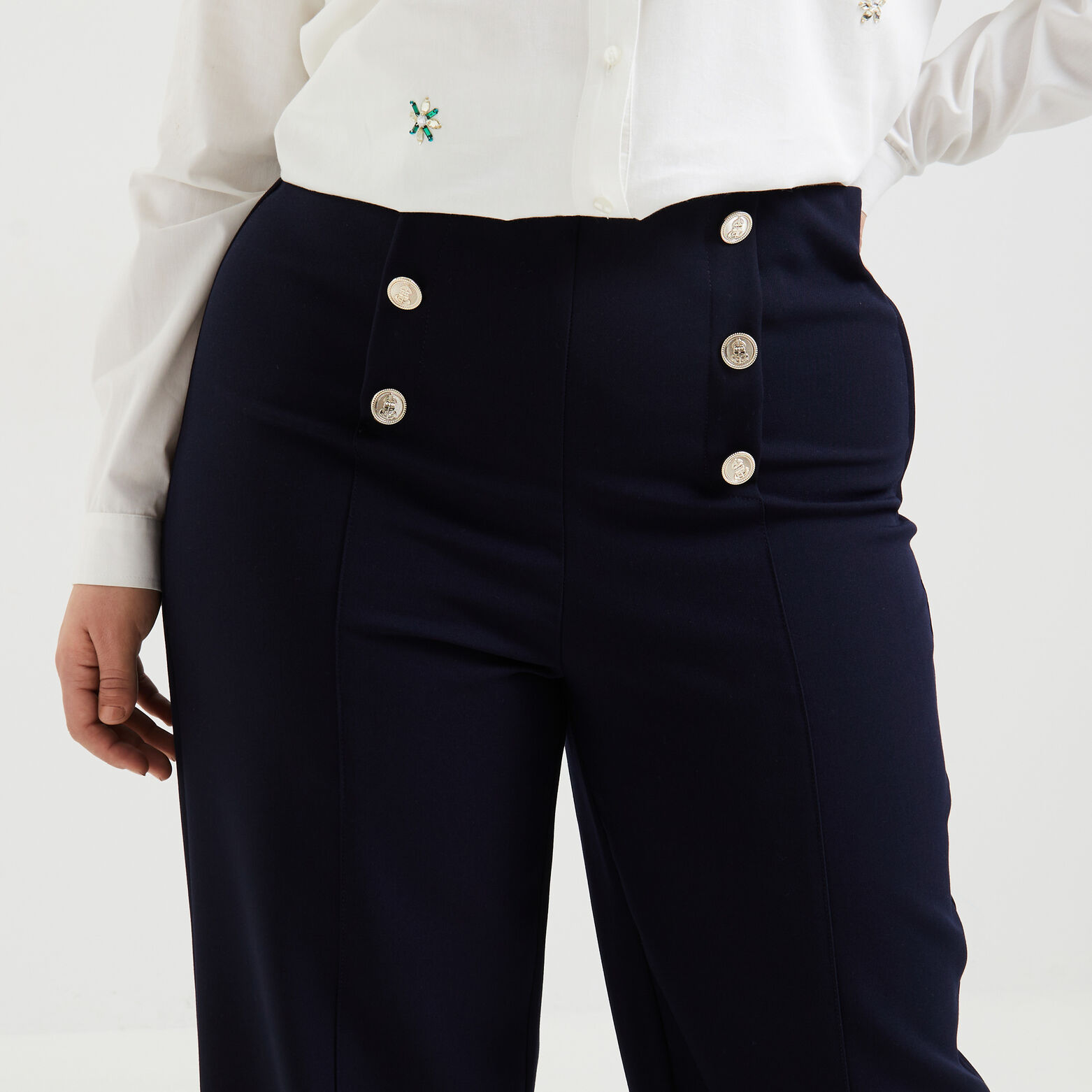 Pantalon pont large femme