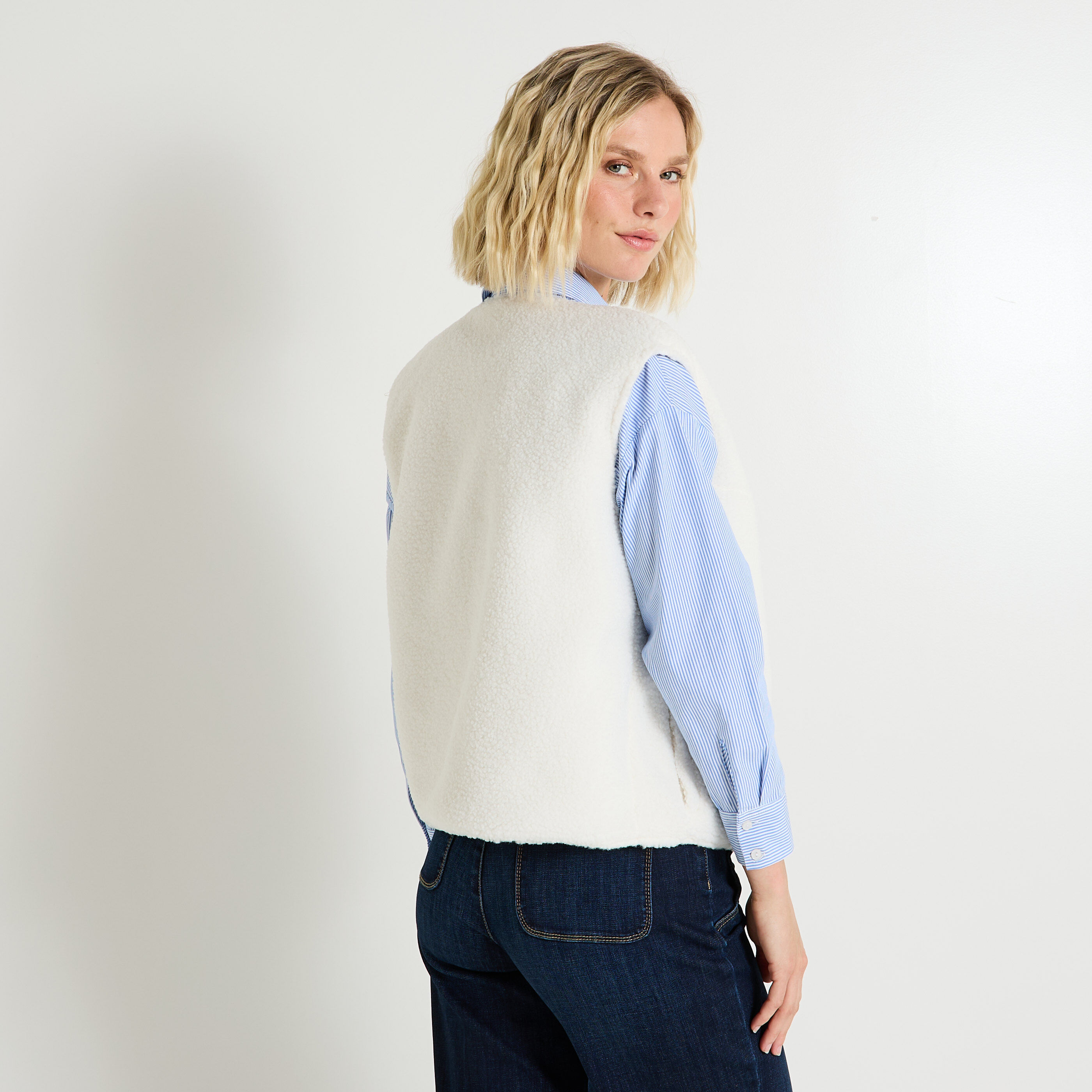 Doudoune sans manches r&eacute;versible femme