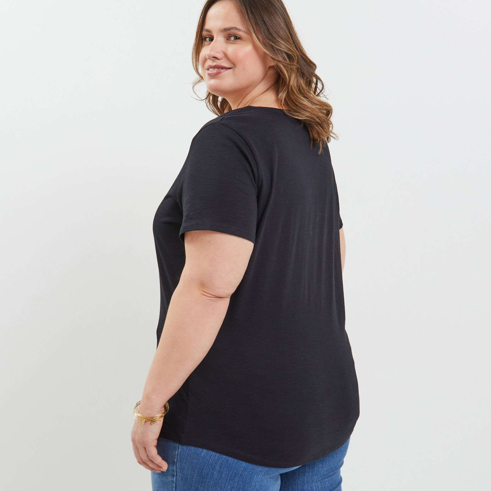 Tshirt basique col V femme