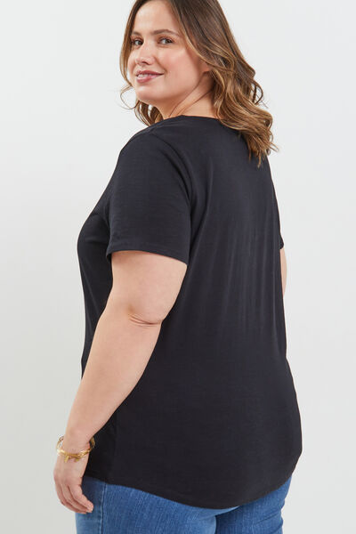 Tshirt basique col V femme