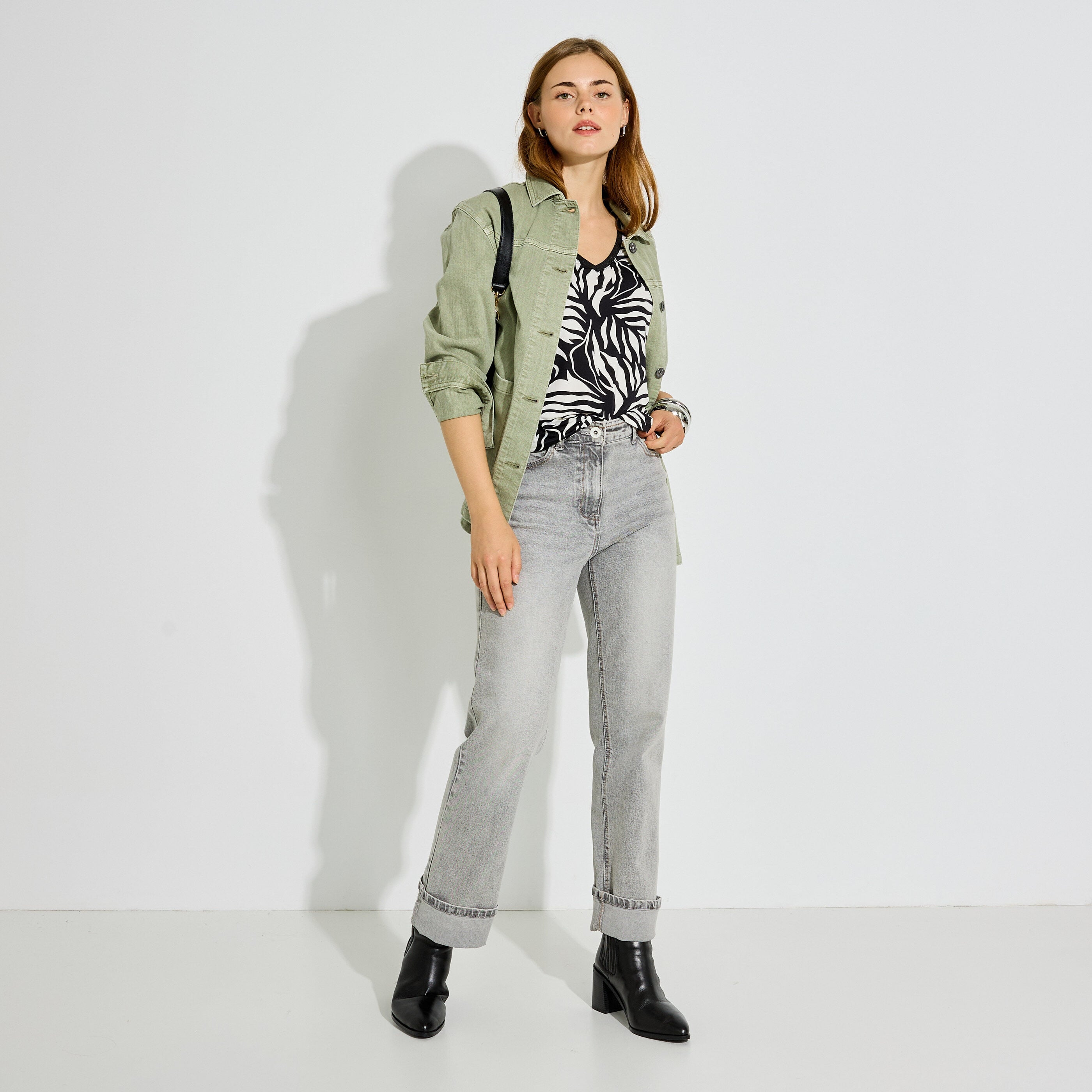 Tshirt col V femme