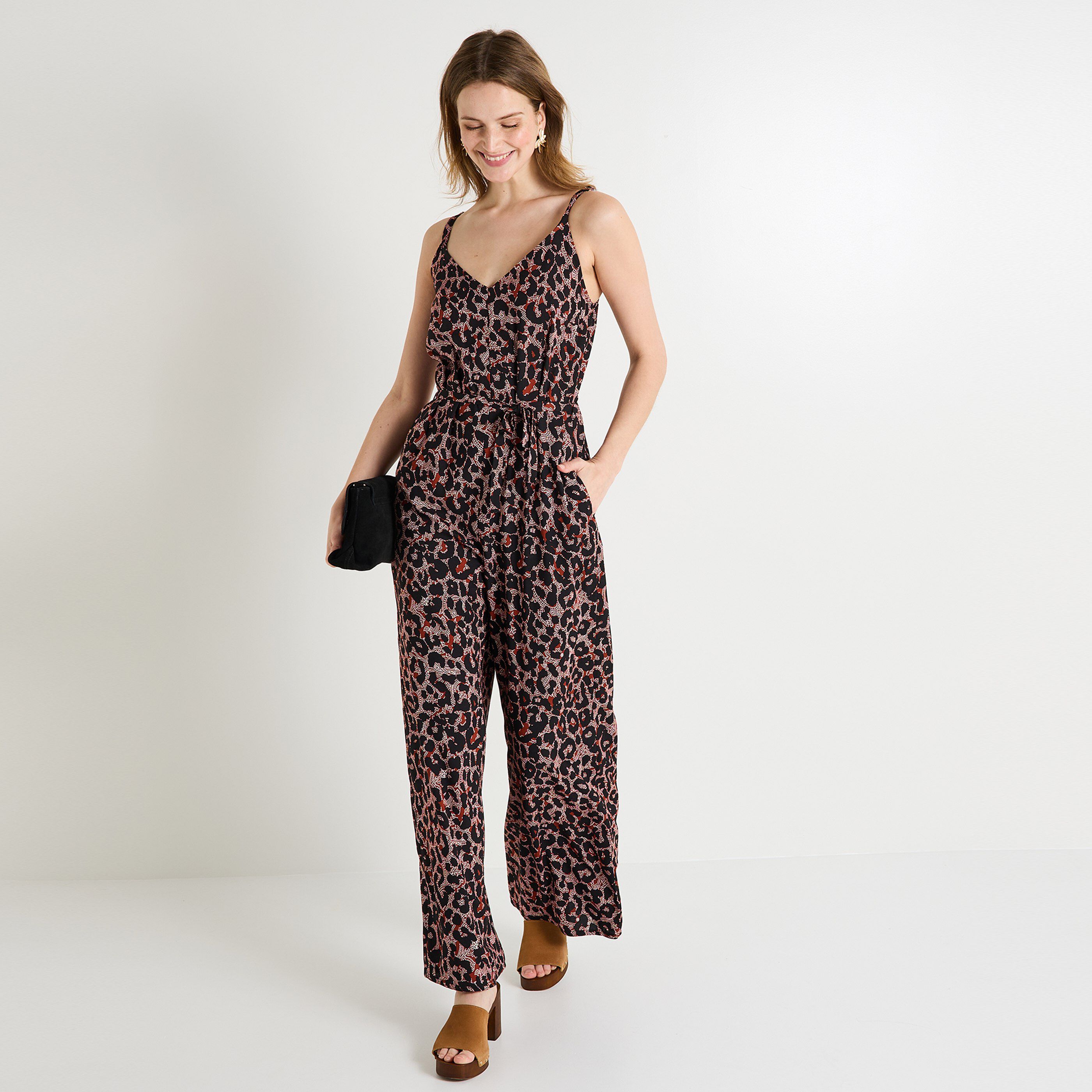 Combinaison imprim&eacute; l&eacute;opard femme