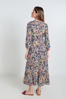 Robe longue imprimée femme