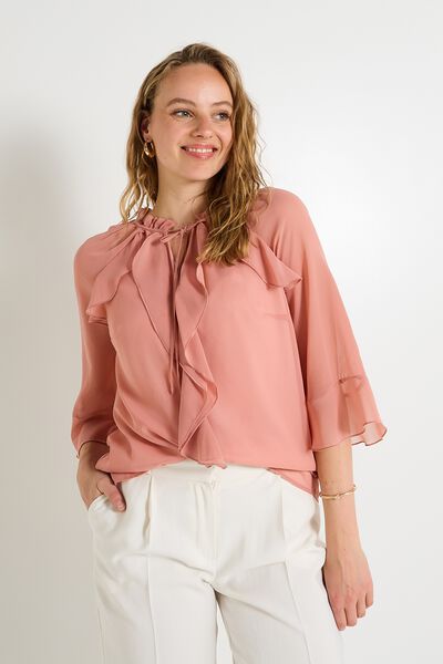 Blouse col V femme