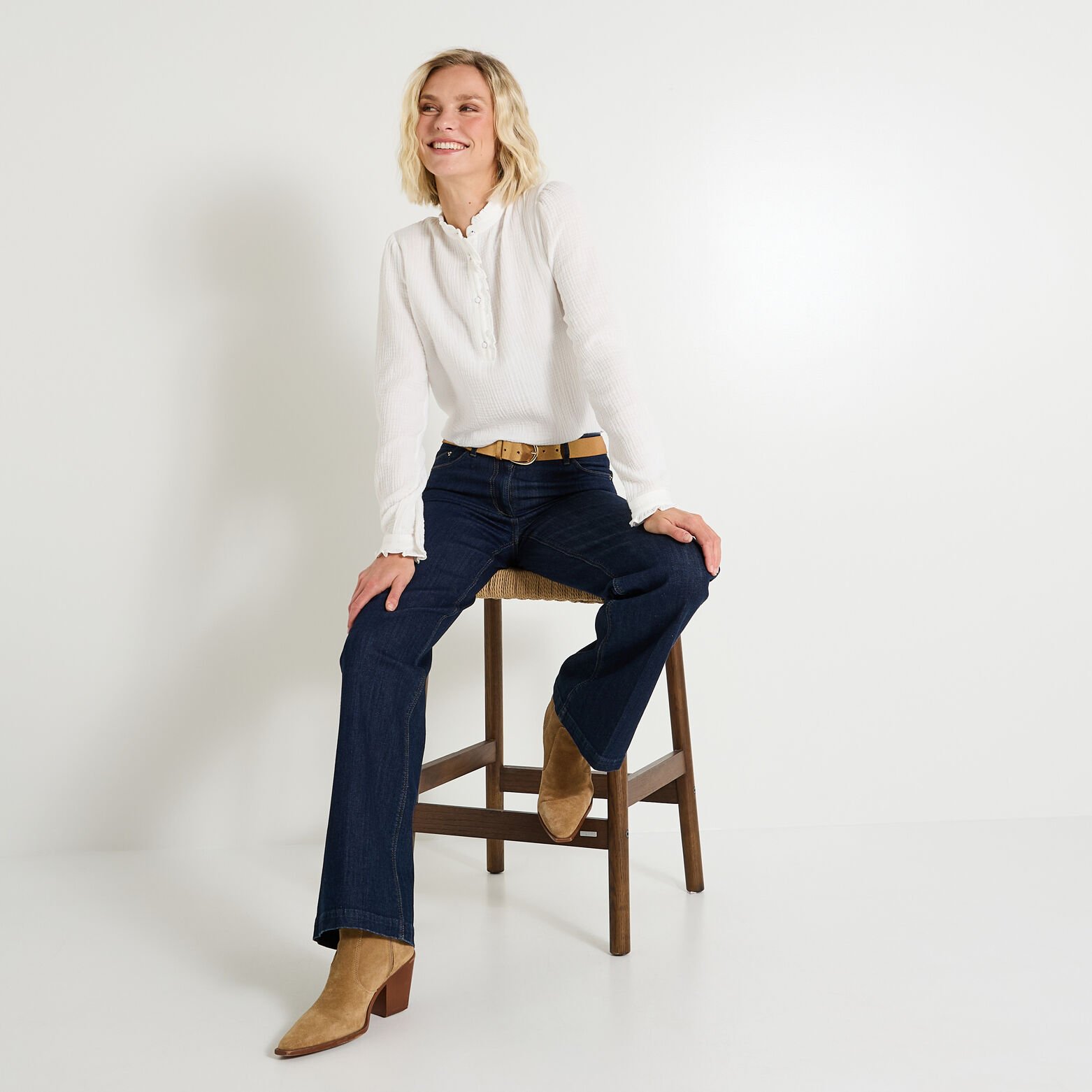 Blouse en gaze de coton femme