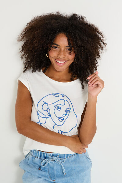 T-shirt col rond femme