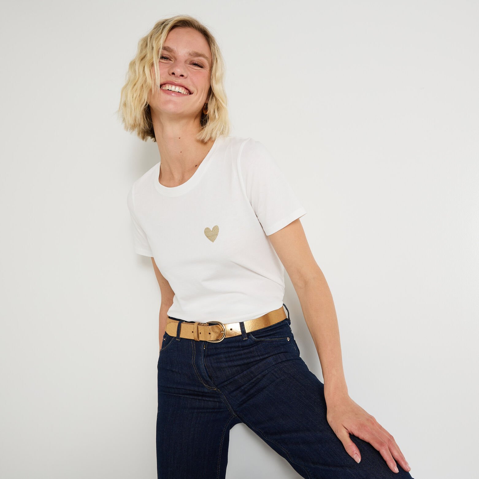 T-shirt col rond femme