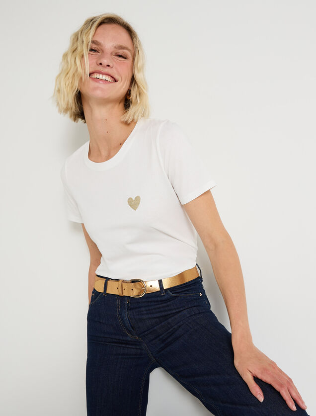 T-shirt col rond femme
