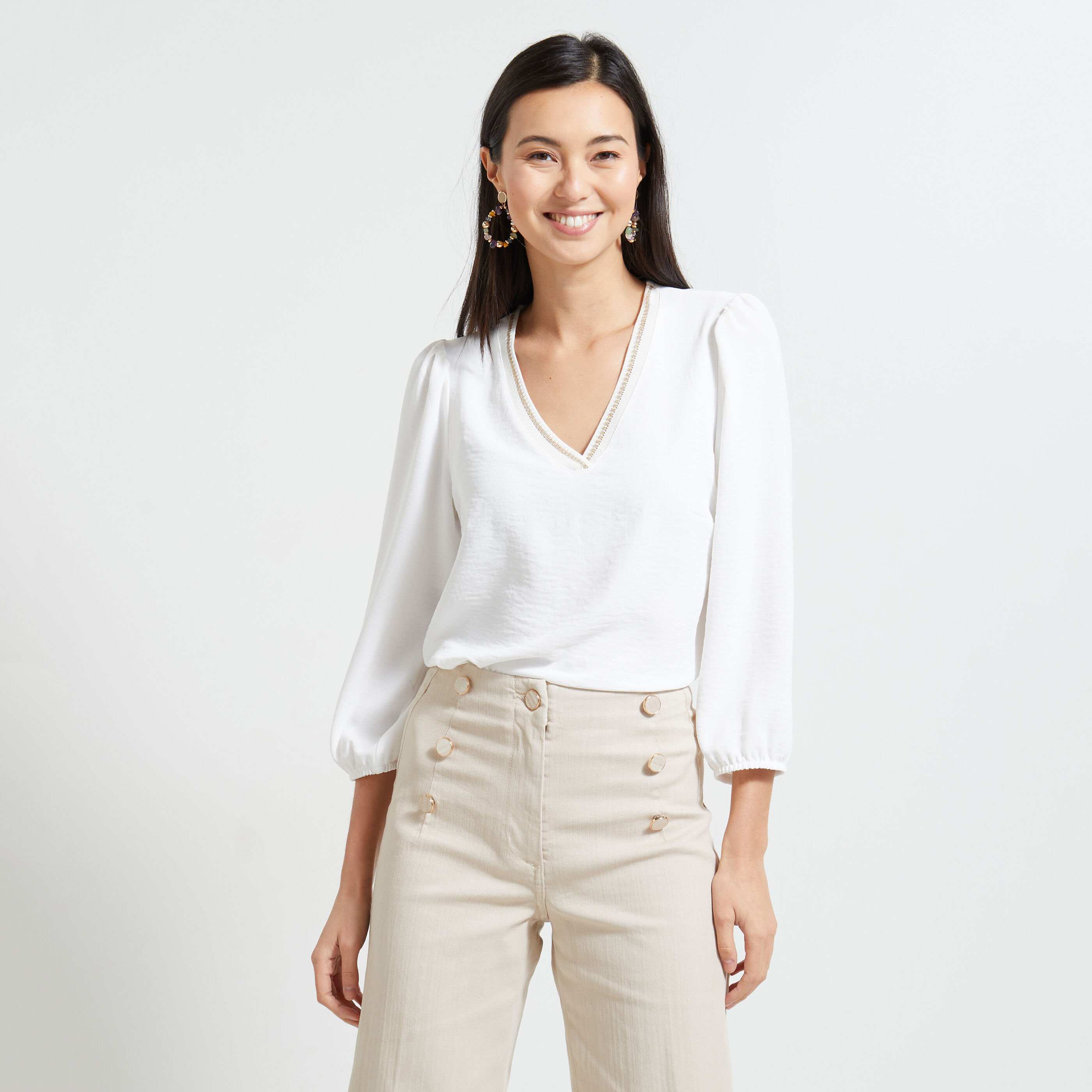 Blouse col V femme Graindemalice