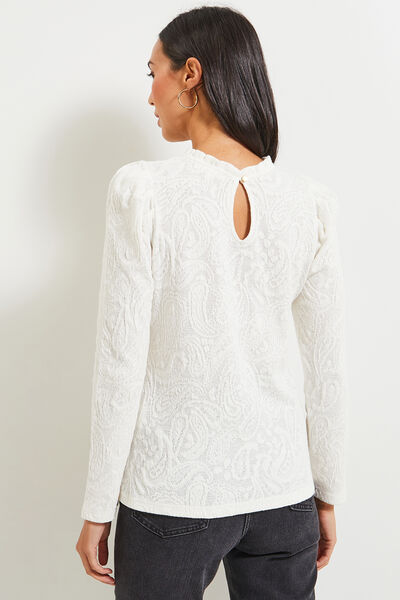 Tshirt col victorien femme
