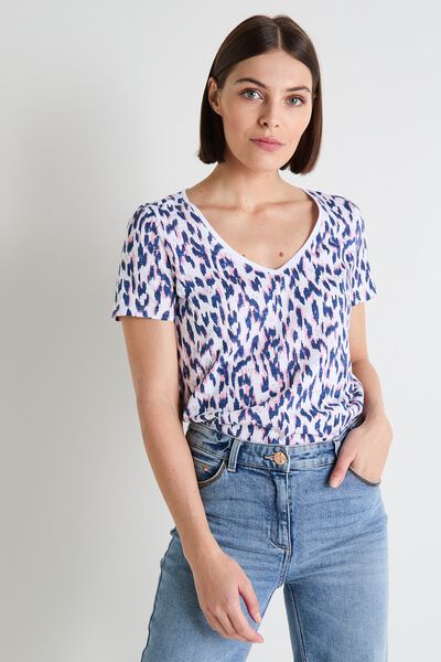 T-shirt col V femme