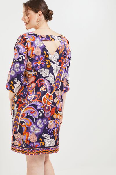 Robe genoux imprimée femme