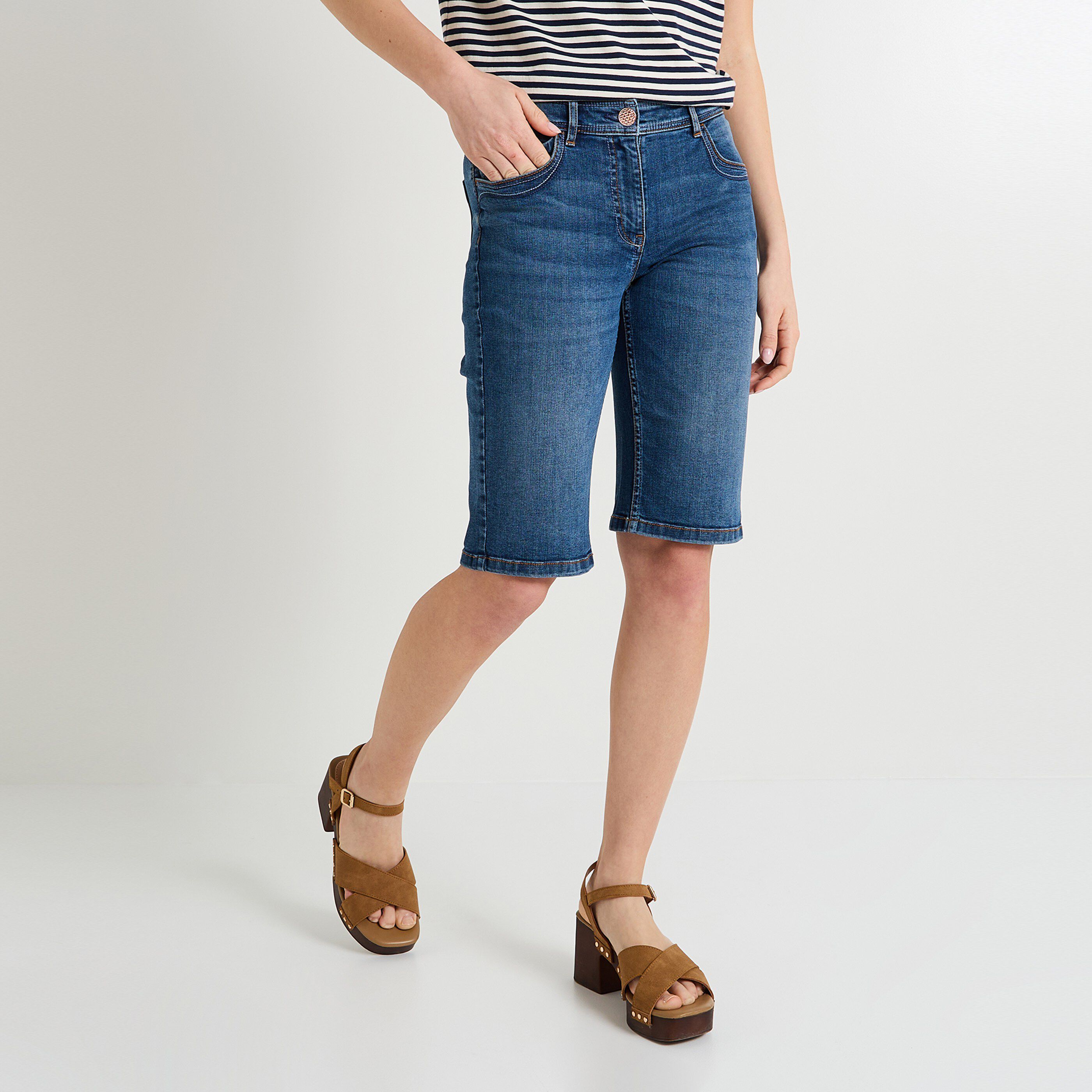 Bermuda en jean femme