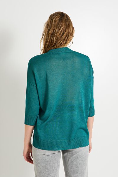 Pull col V femme