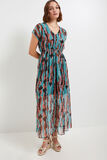 Robe longue imprimée femme