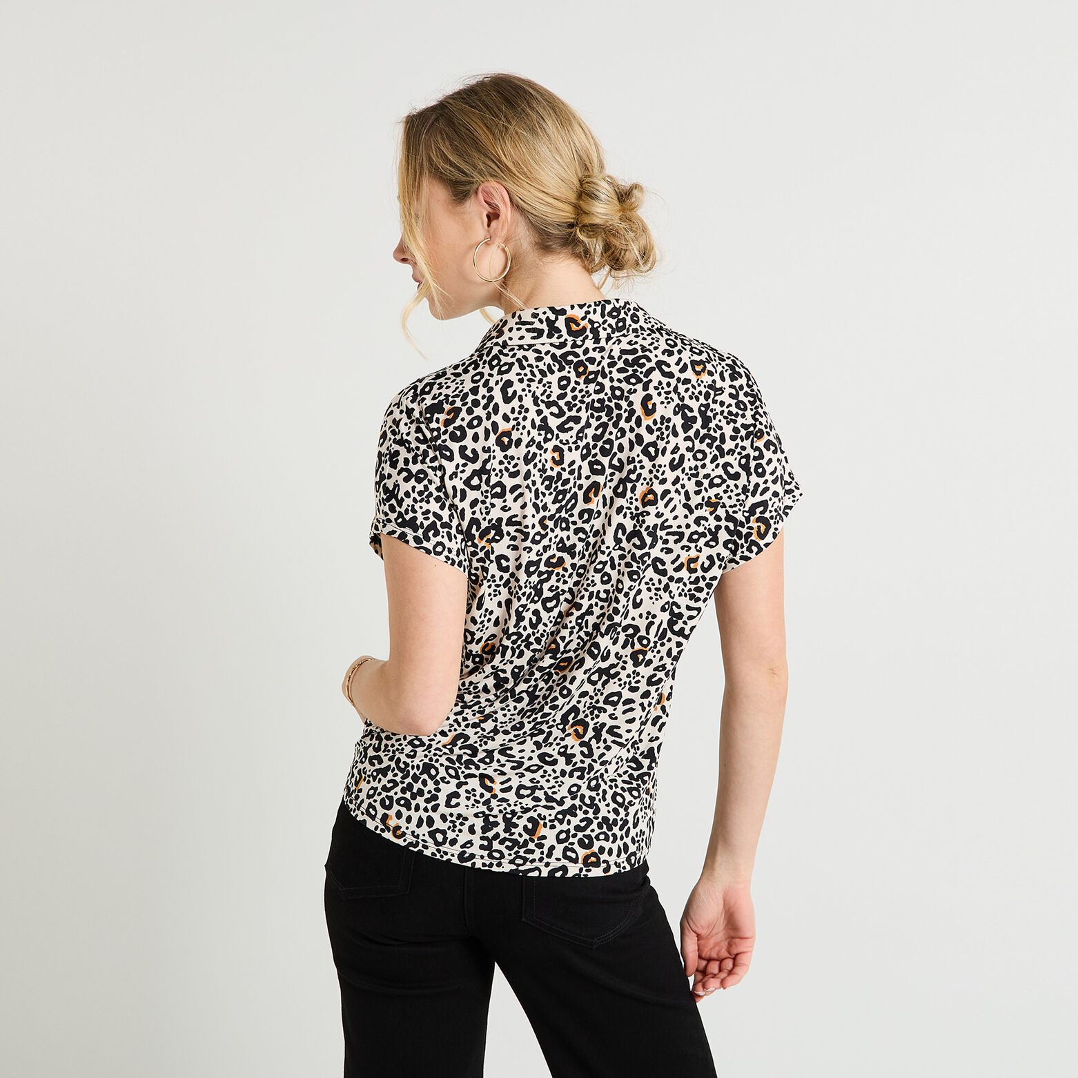 Chemise imprimé léopard femme