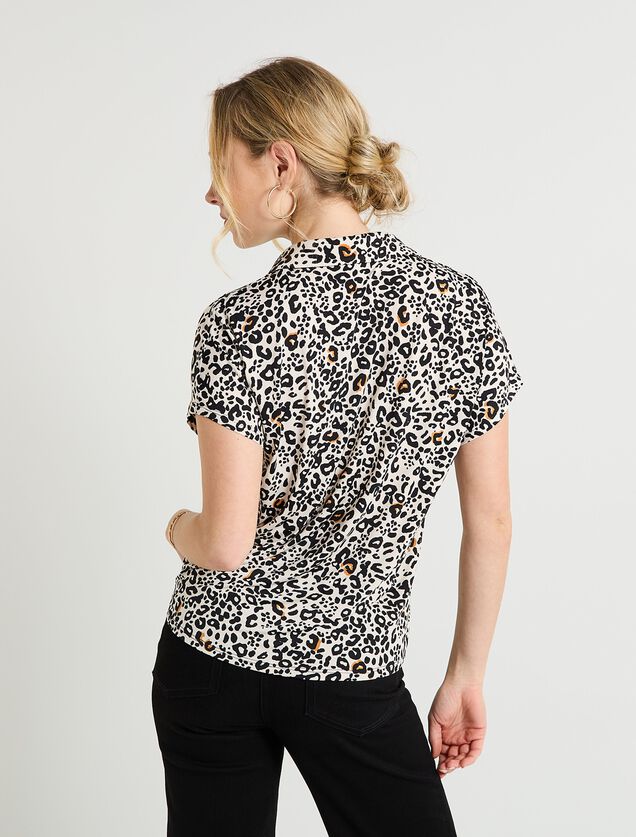 Chemise imprimé léopard femme