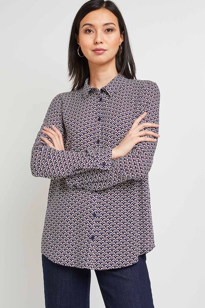 Chemise fluide imprimée femme