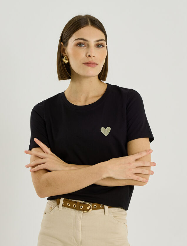 T-shirt col rond femme