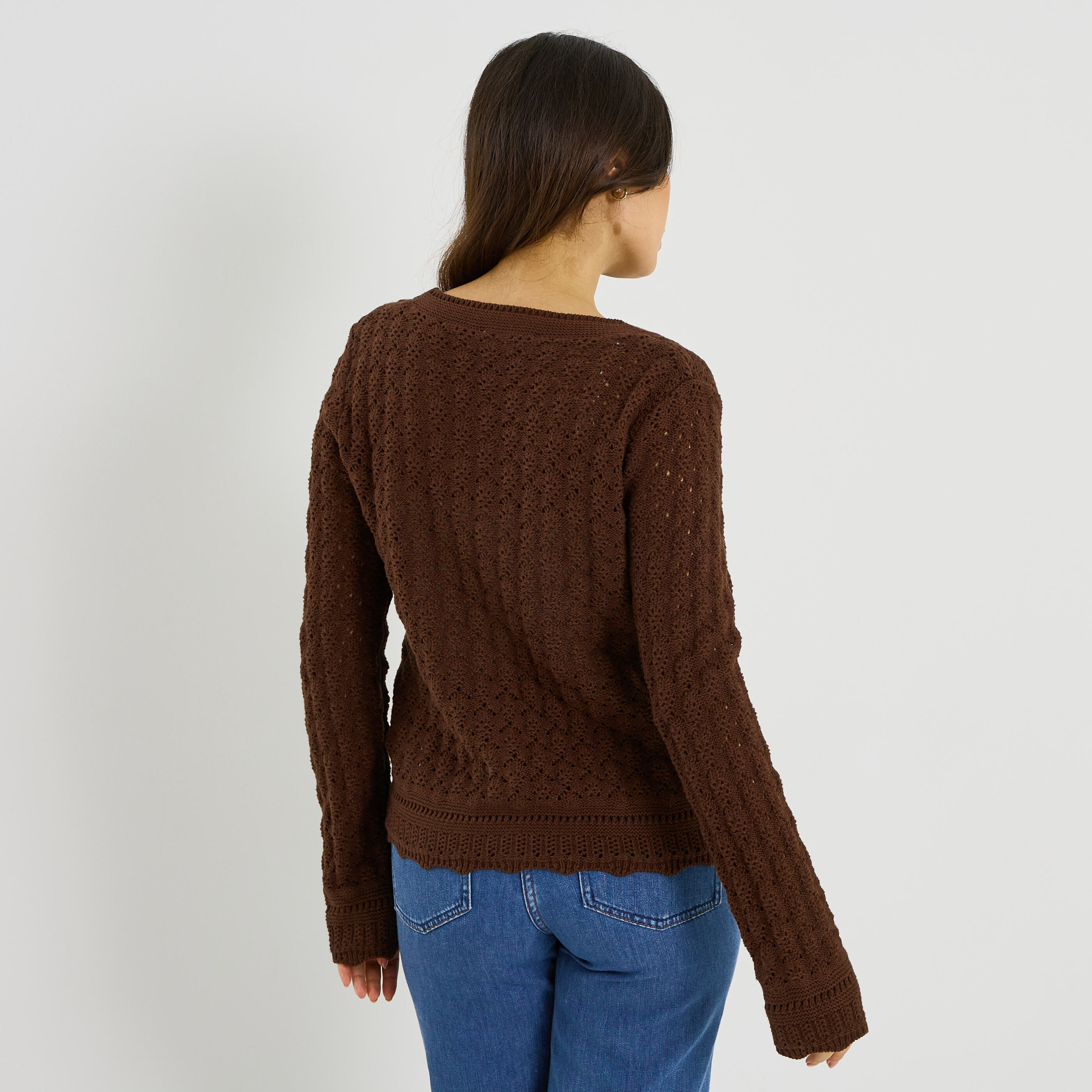 Gilet &agrave; boutons col V femme