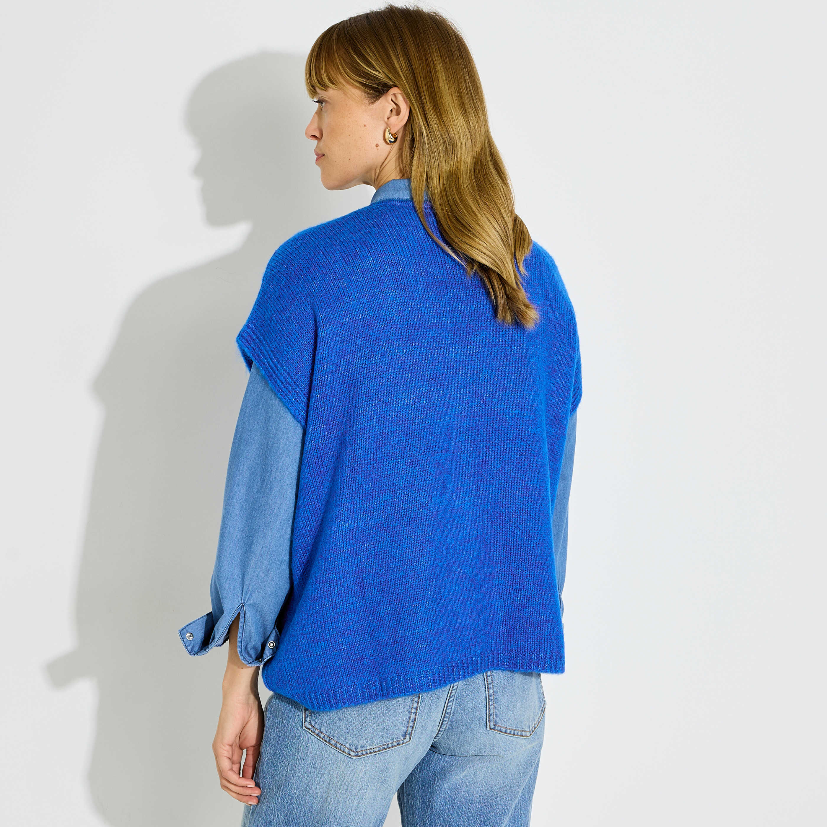 Gilet col V femme