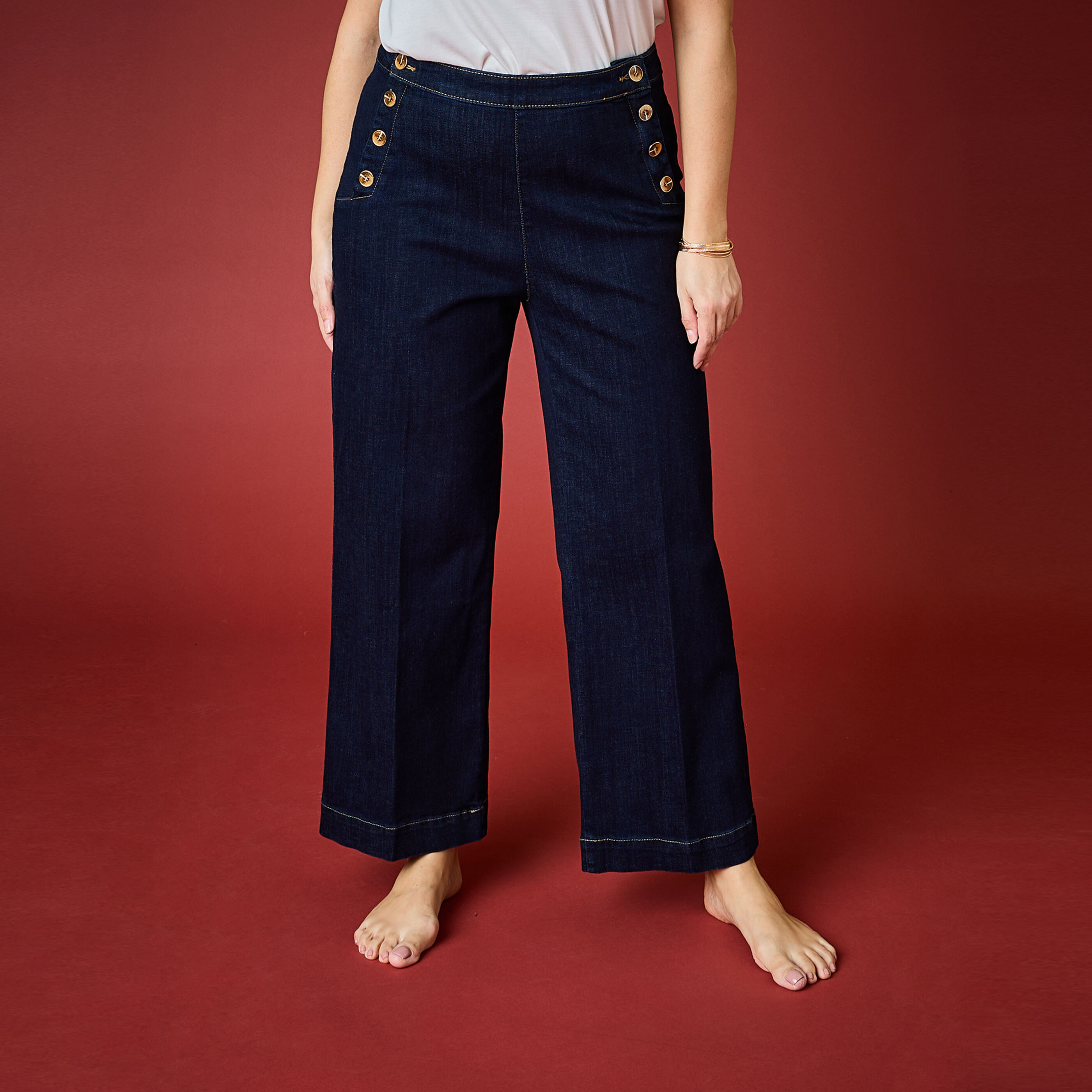 Jean flare POMPON F02 femme