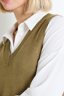 Pull col V femme