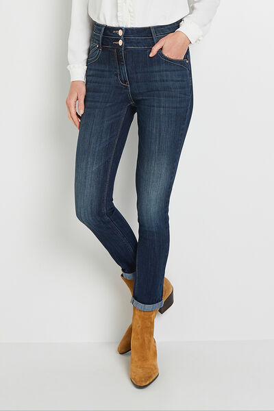 Jean raccourci taille haute HANOI femme
