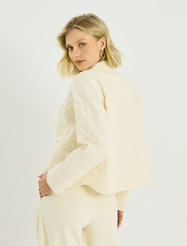 Veste matelass&eacute;e motif c&oelig;ur femme
